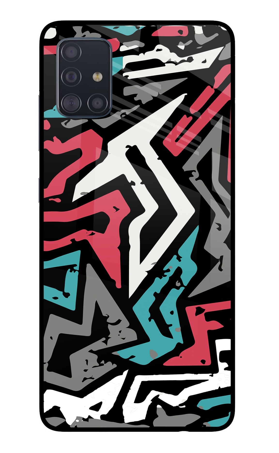 Geometric Graffiti Samsung A51 Glass Case