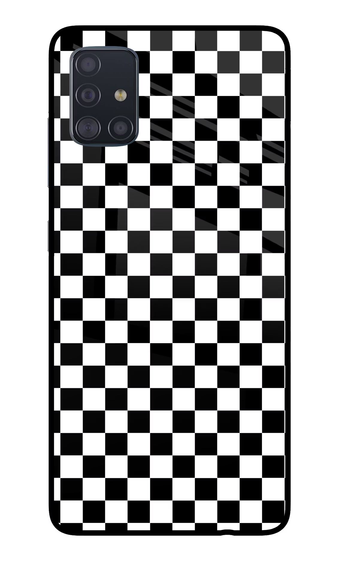 Chess Board Samsung A51 Glass Case Back Cover by Casekaro