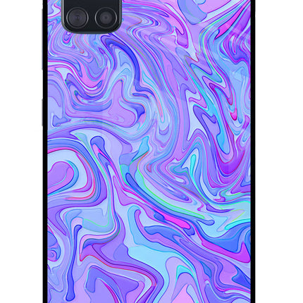 Glitter Samsung A51 Glass Case Back Cover by Casekaro