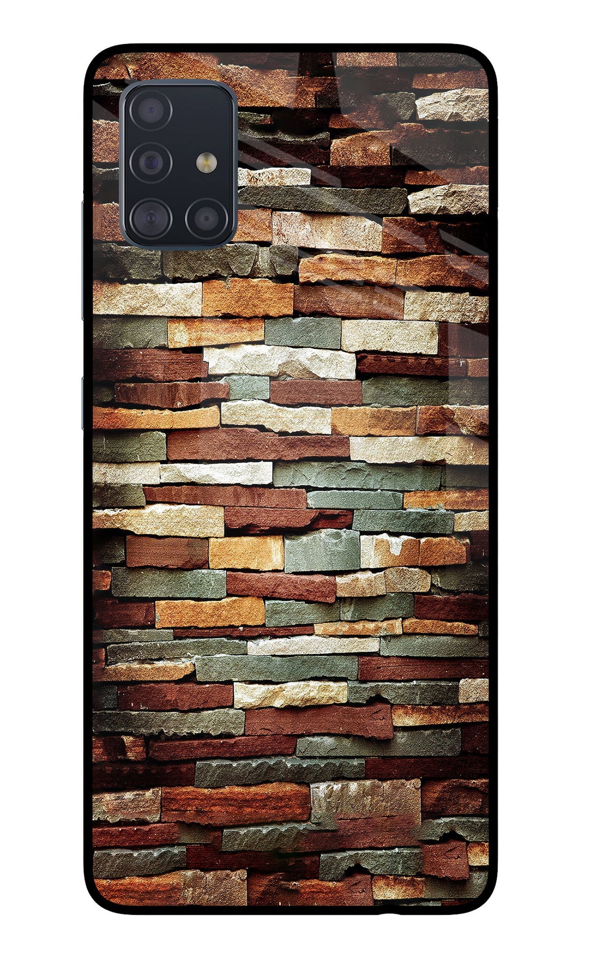 Bricks Pattern Samsung A51 Glass Case