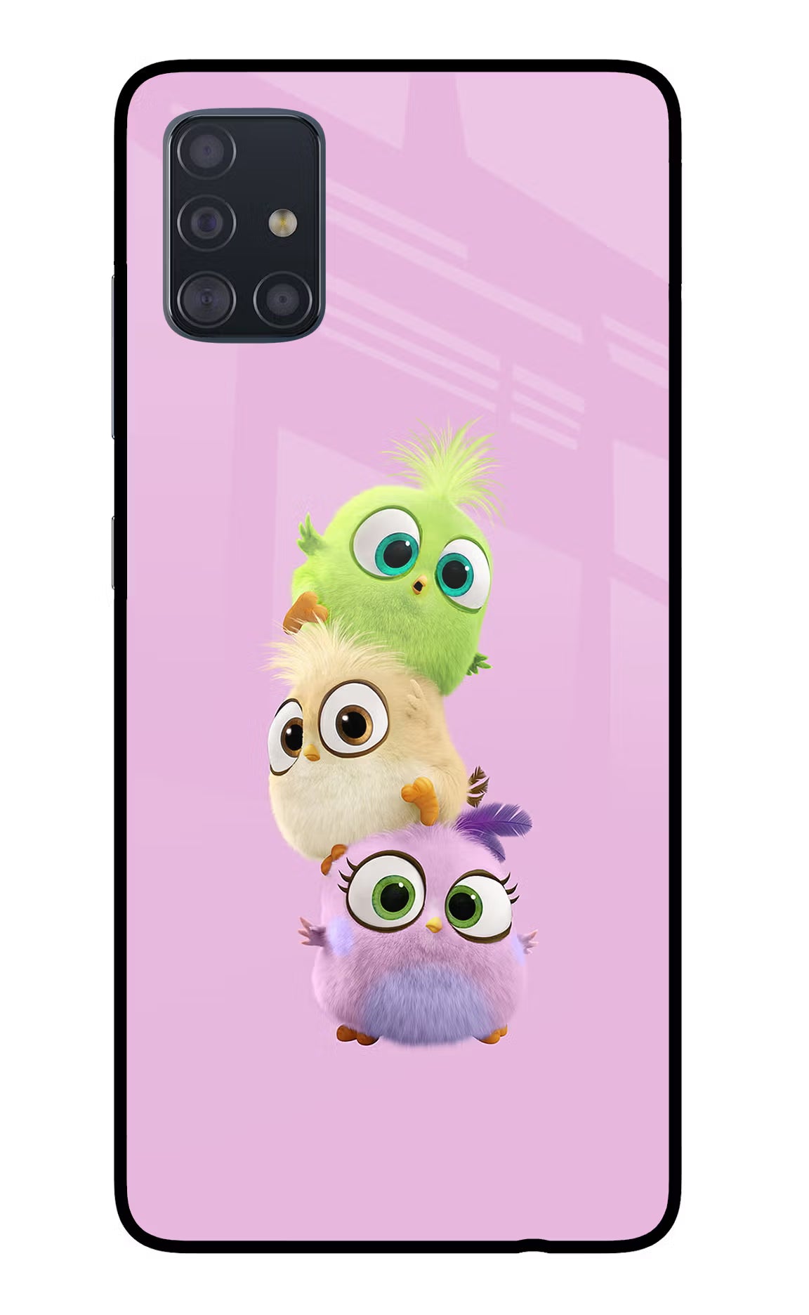 Cute Little Birds Samsung A51 Glass Case Back Cover by Casekaro