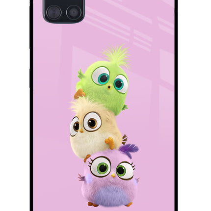 Cute Little Birds Samsung A51 Glass Case