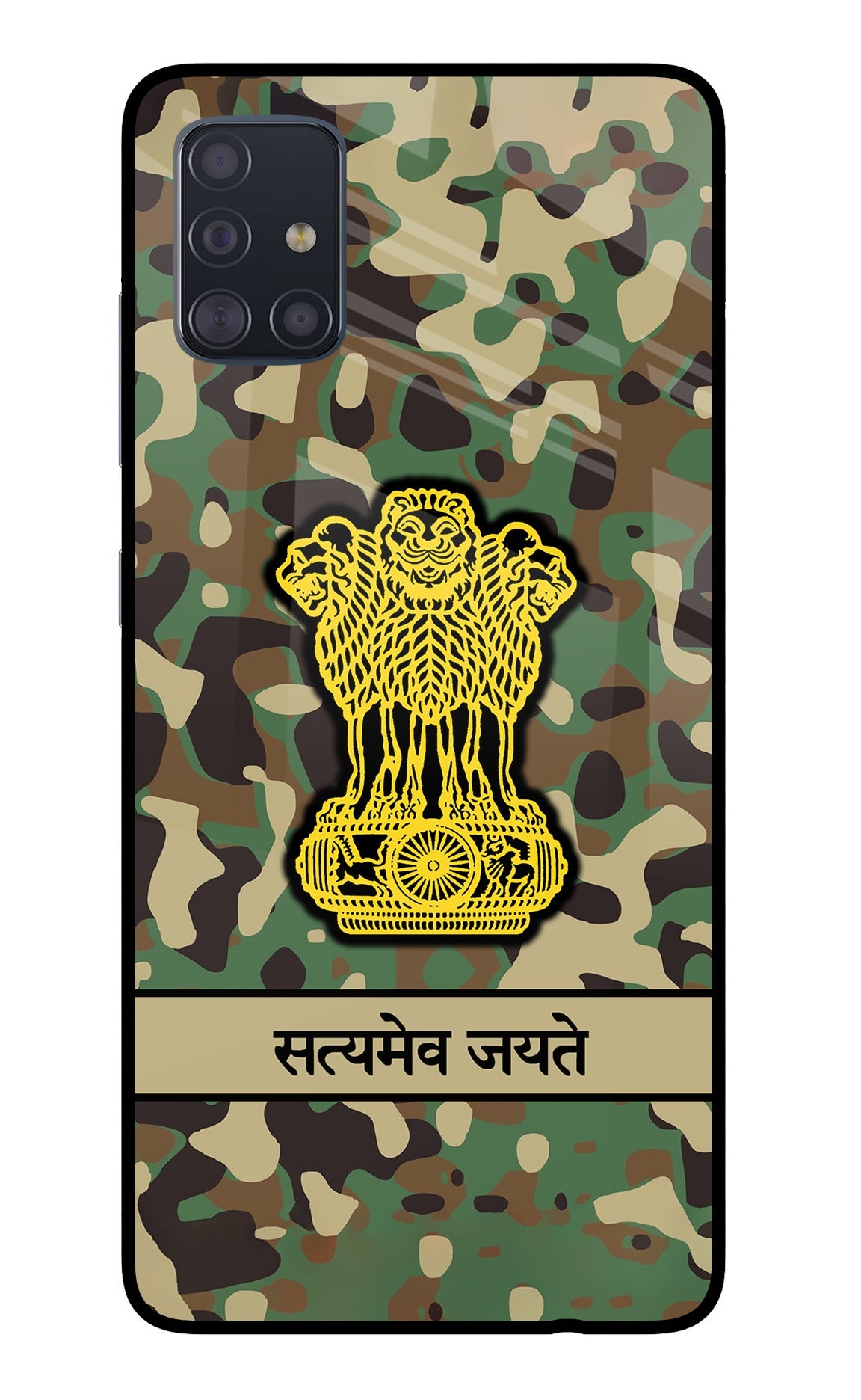 Satyamev Jayate Army Samsung A51 Glass Case