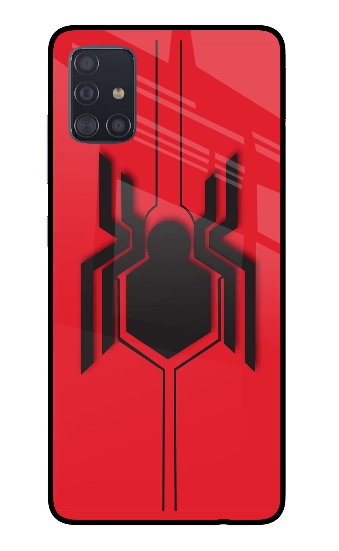 Spider Samsung A51 Glass Case Back Cover by Casekaro
