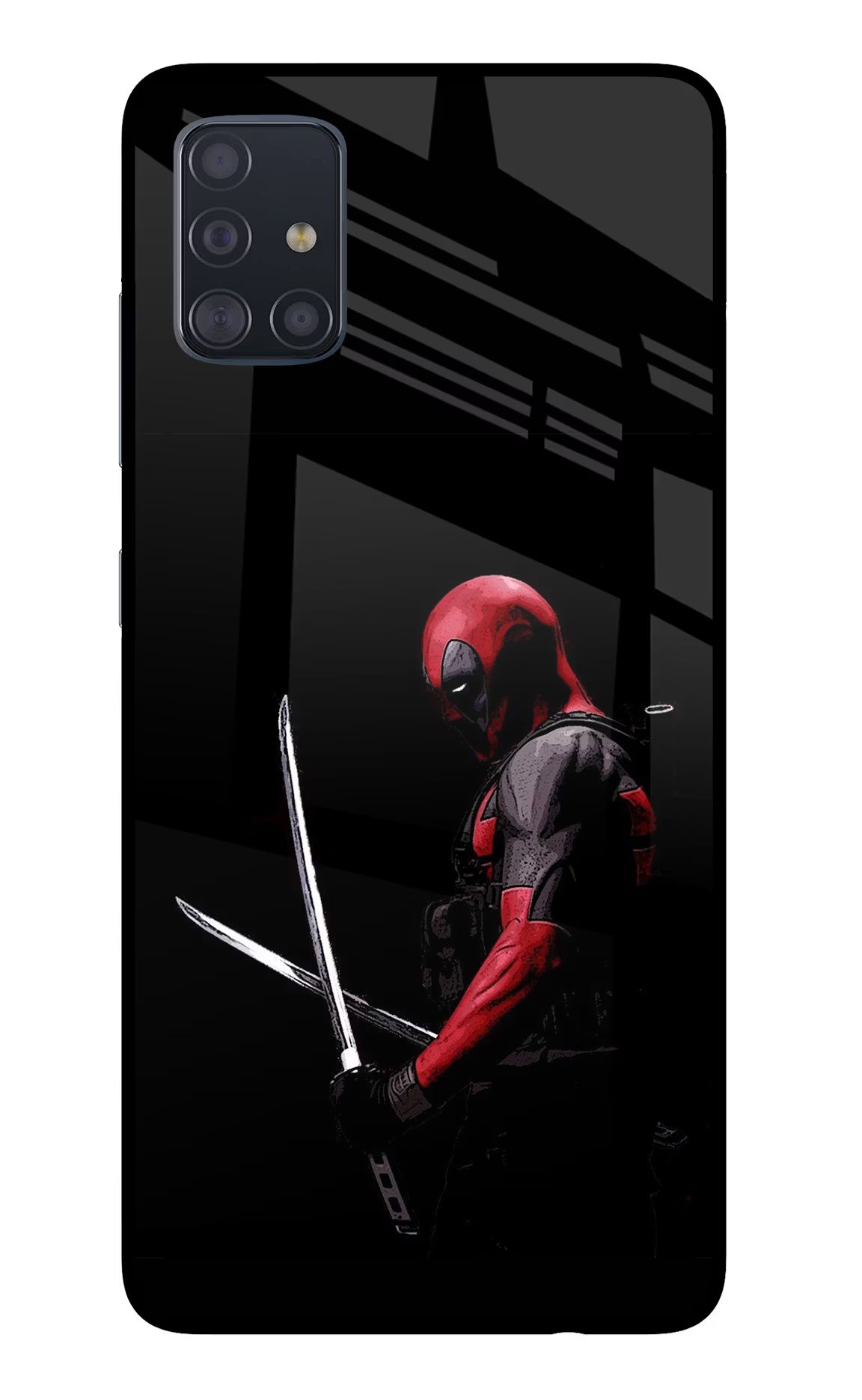 Deadpool Samsung A51 Glass Case Back Cover by Casekaro