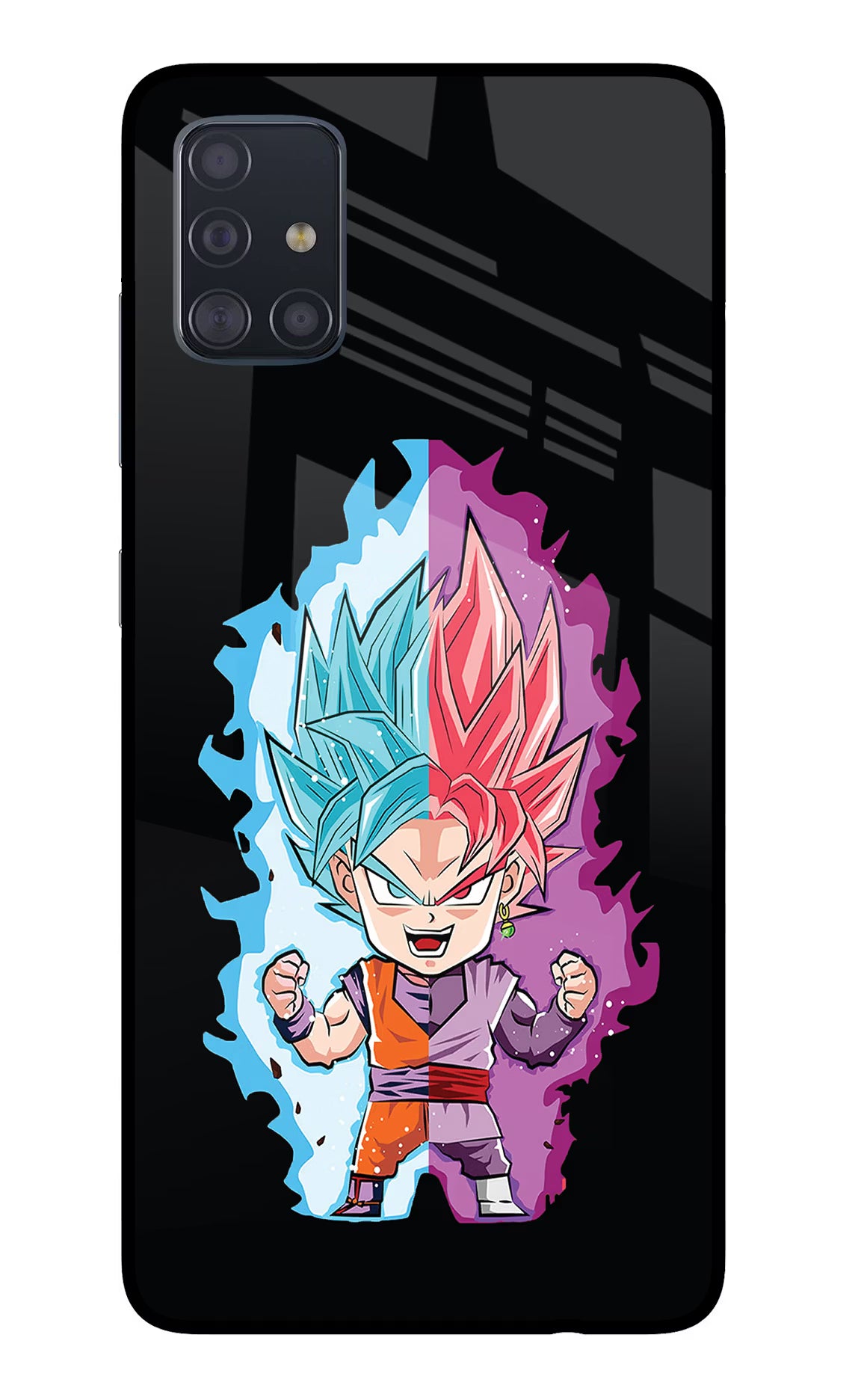 Chota Goku Samsung A51 Glass Case Back Cover by Casekaro