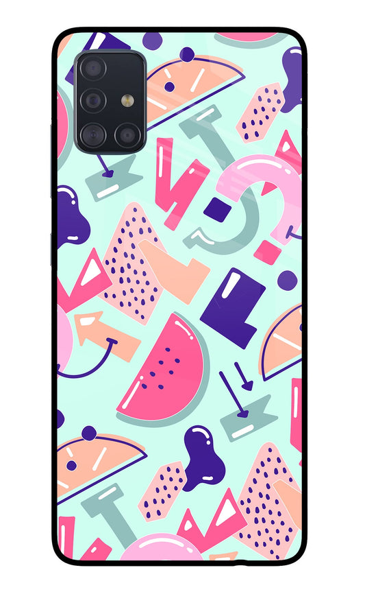 Doodle Pattern Samsung A51 Glass Case