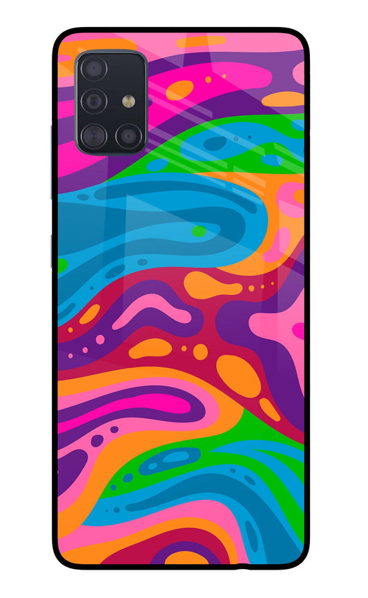 Trippy Pattern Samsung A51 Glass Case