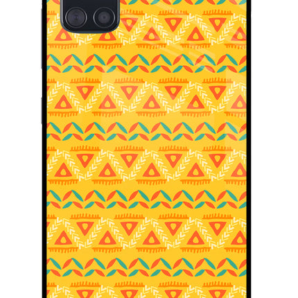 Tribal Pattern Samsung A51 Glass Case Back Cover by Casekaro