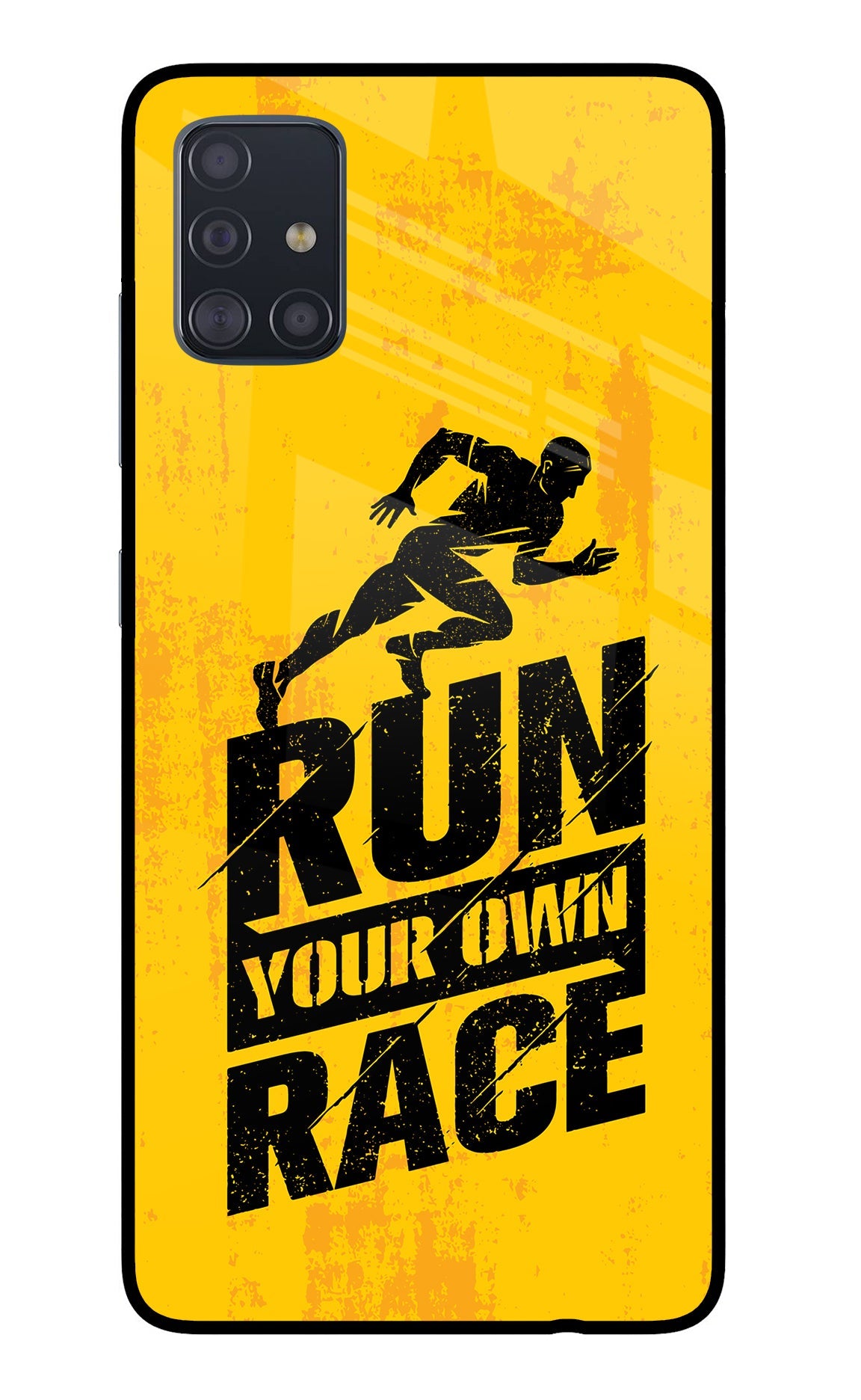 Run Your Own Race Samsung A51 Glass Case