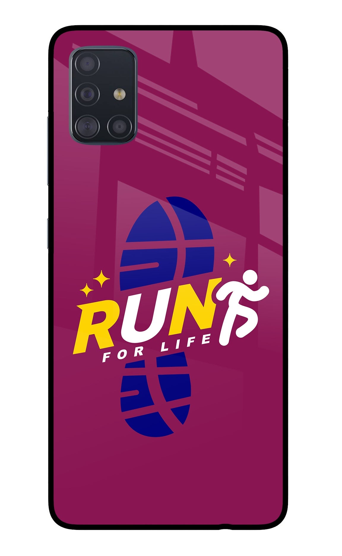 Run for Life Samsung A51 Glass Case