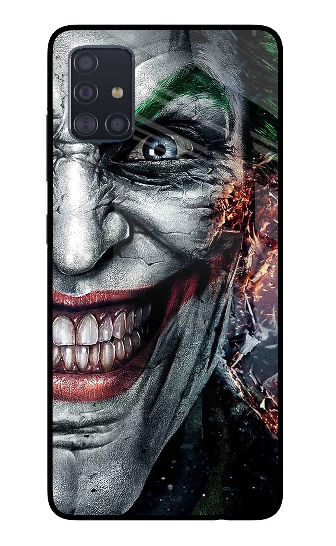 Joker Cam Samsung A51 Glass Case Back Cover by Casekaro