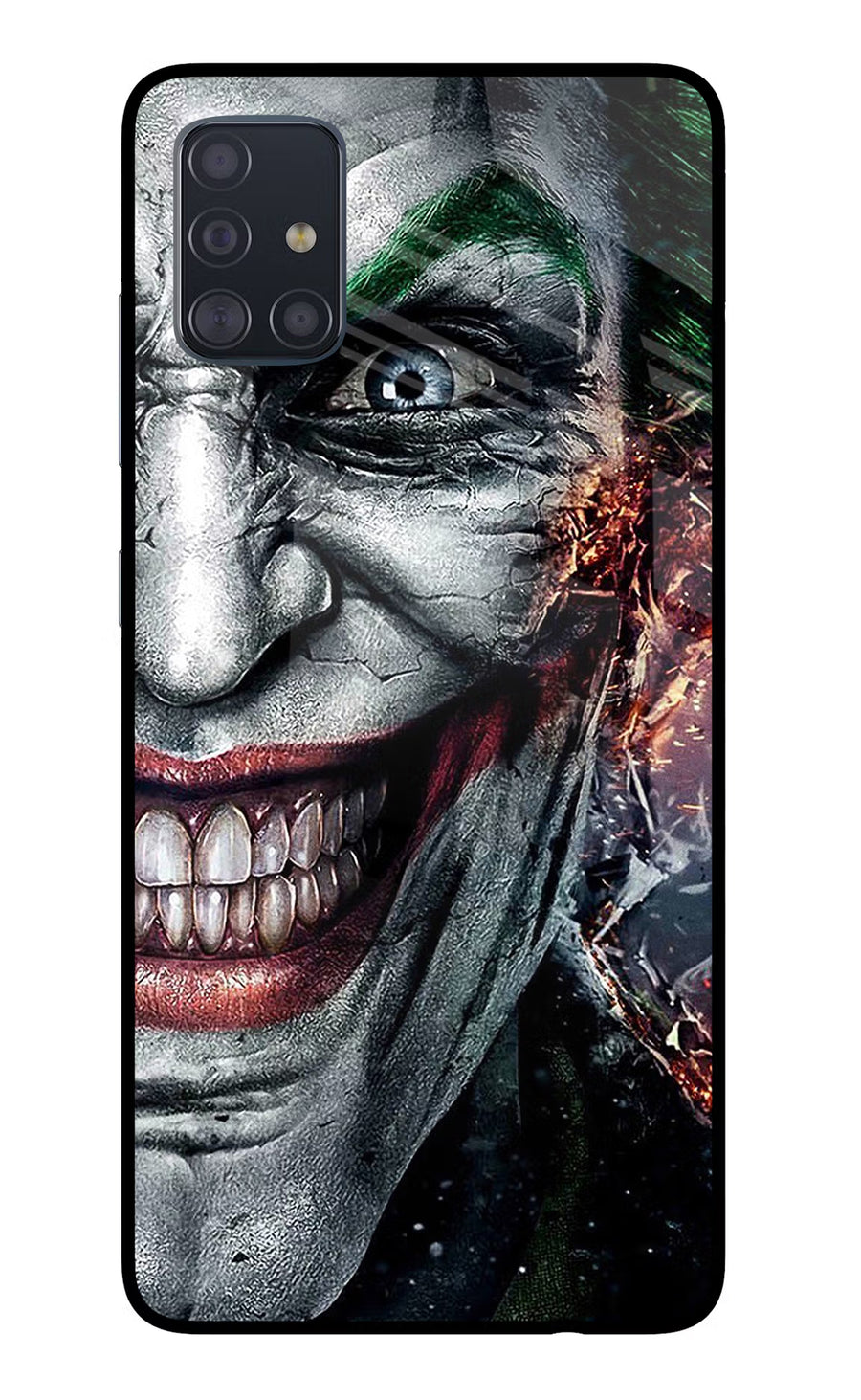 Joker Cam Samsung A51 Back Cover, Glass case