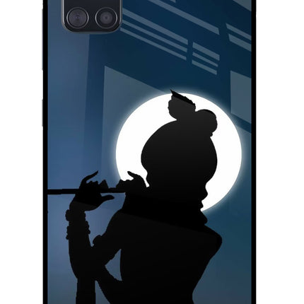 Shri Krishna Silhouette Samsung A51 Glass Case Back Cover by Casekaro