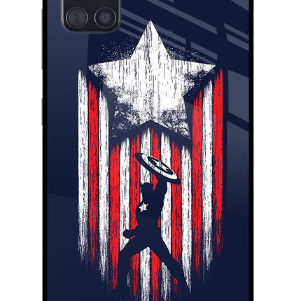 Captain America Marvel Art Samsung A51 Glass Case Back Cover by Casekaro