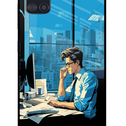 Focused Hustler (AI Generated) Samsung A51 Glass Case Back Cover by Casekaro