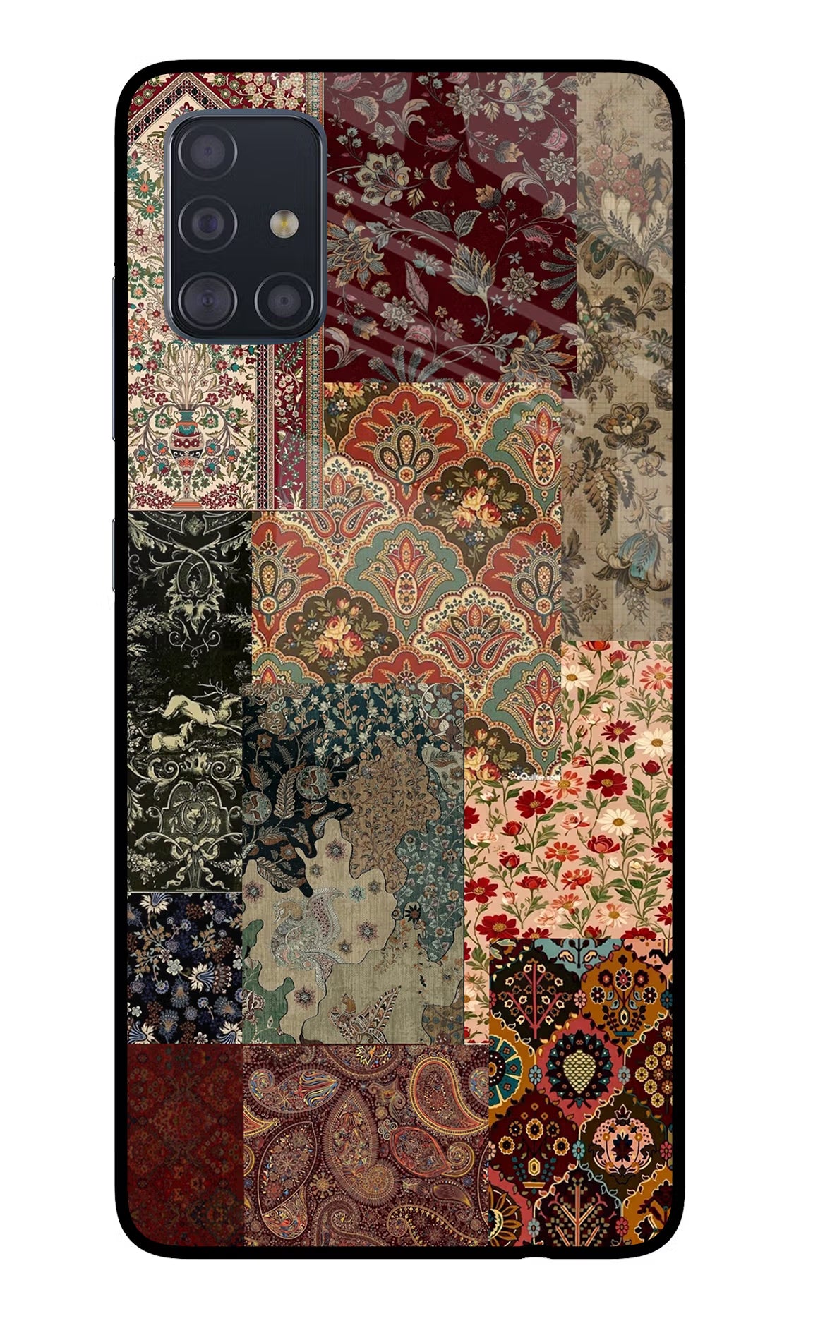 Desi Print Samsung A51 Glass Case Back Cover by Casekaro