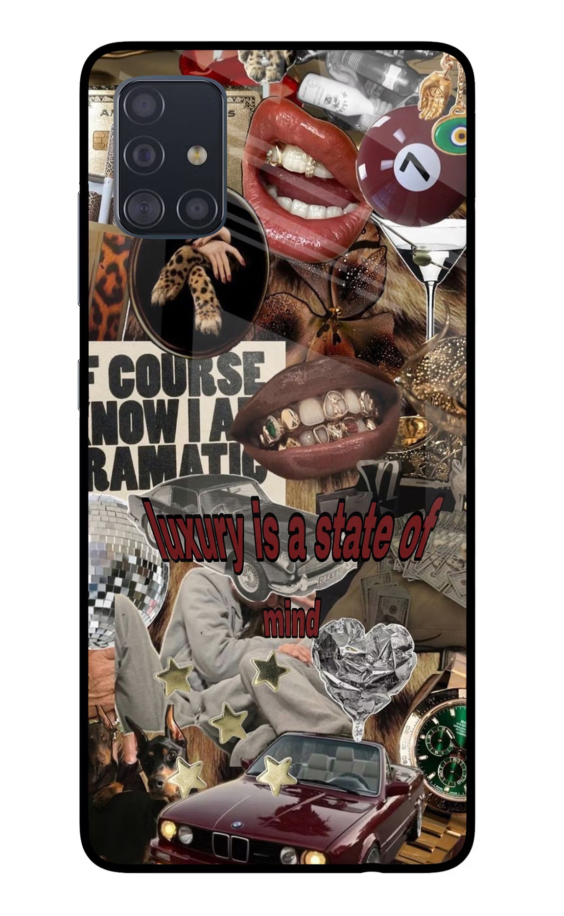 Luxury Samsung A51 Glass Case Back Cover by Casekaro