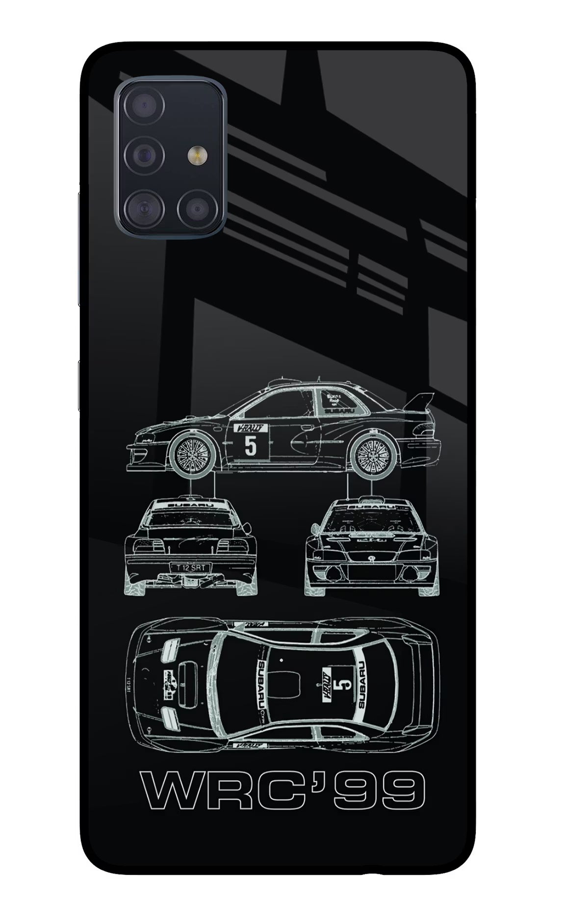 WRC'99 Samsung A51 Glass Case Back Cover by Casekaro