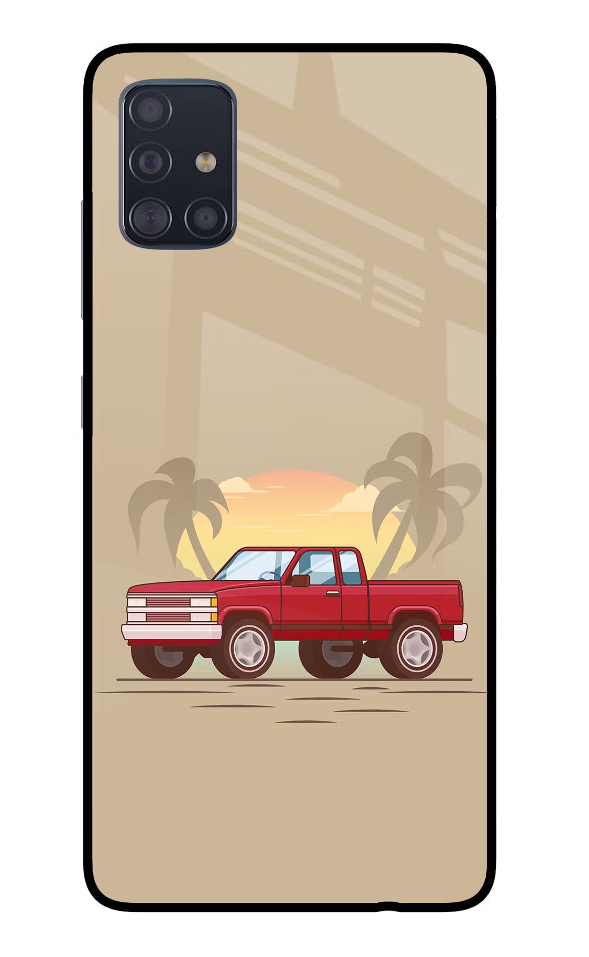 Desert Classic Drive Samsung A51 Glass Case Back Cover by Casekaro