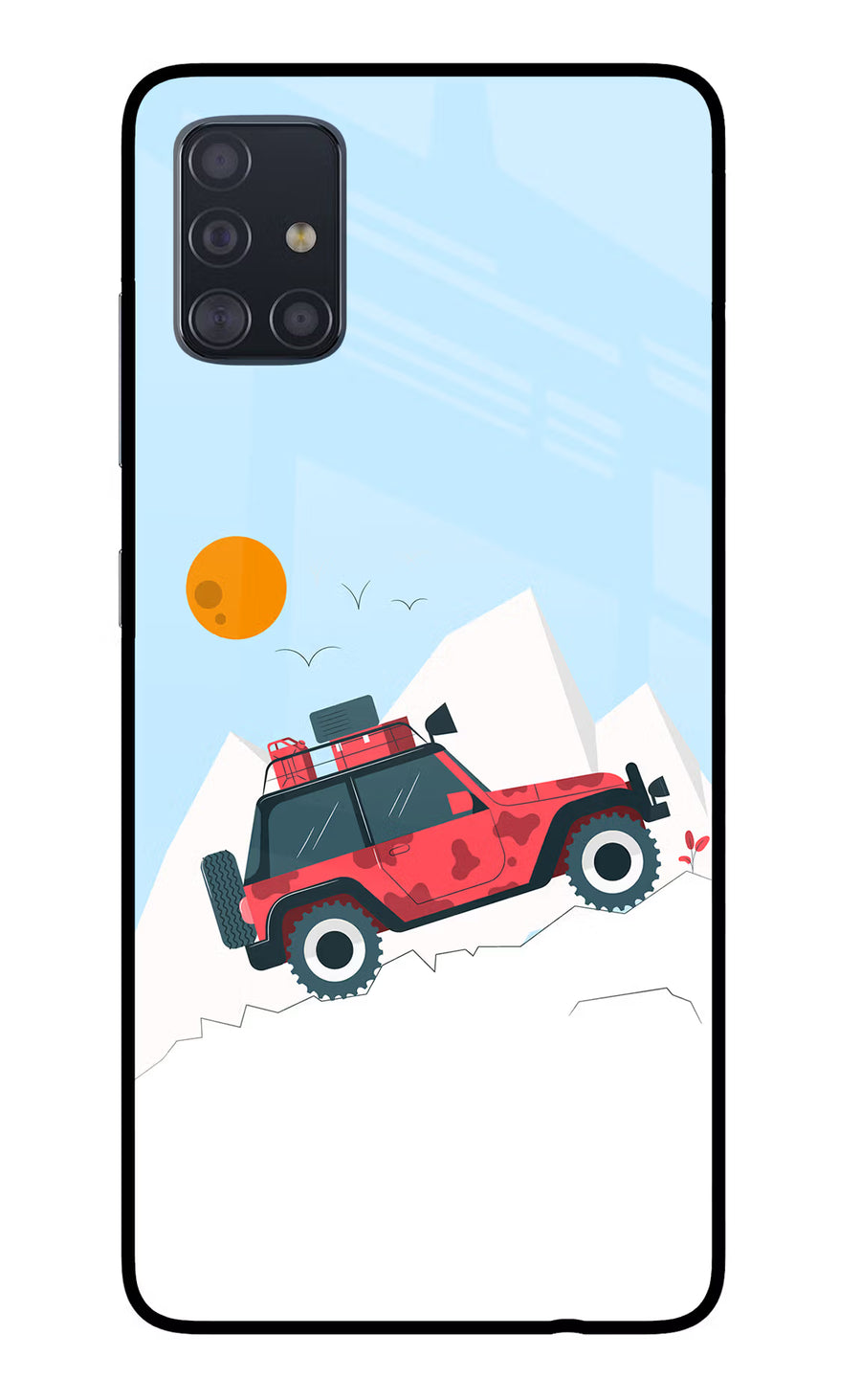 Mountain Trail Beast Samsung A51 Back Cover, Glass case