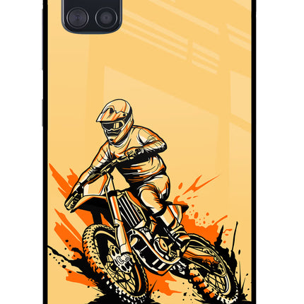 Off-Road Fury Samsung A51 Glass Case Back Cover by Casekaro