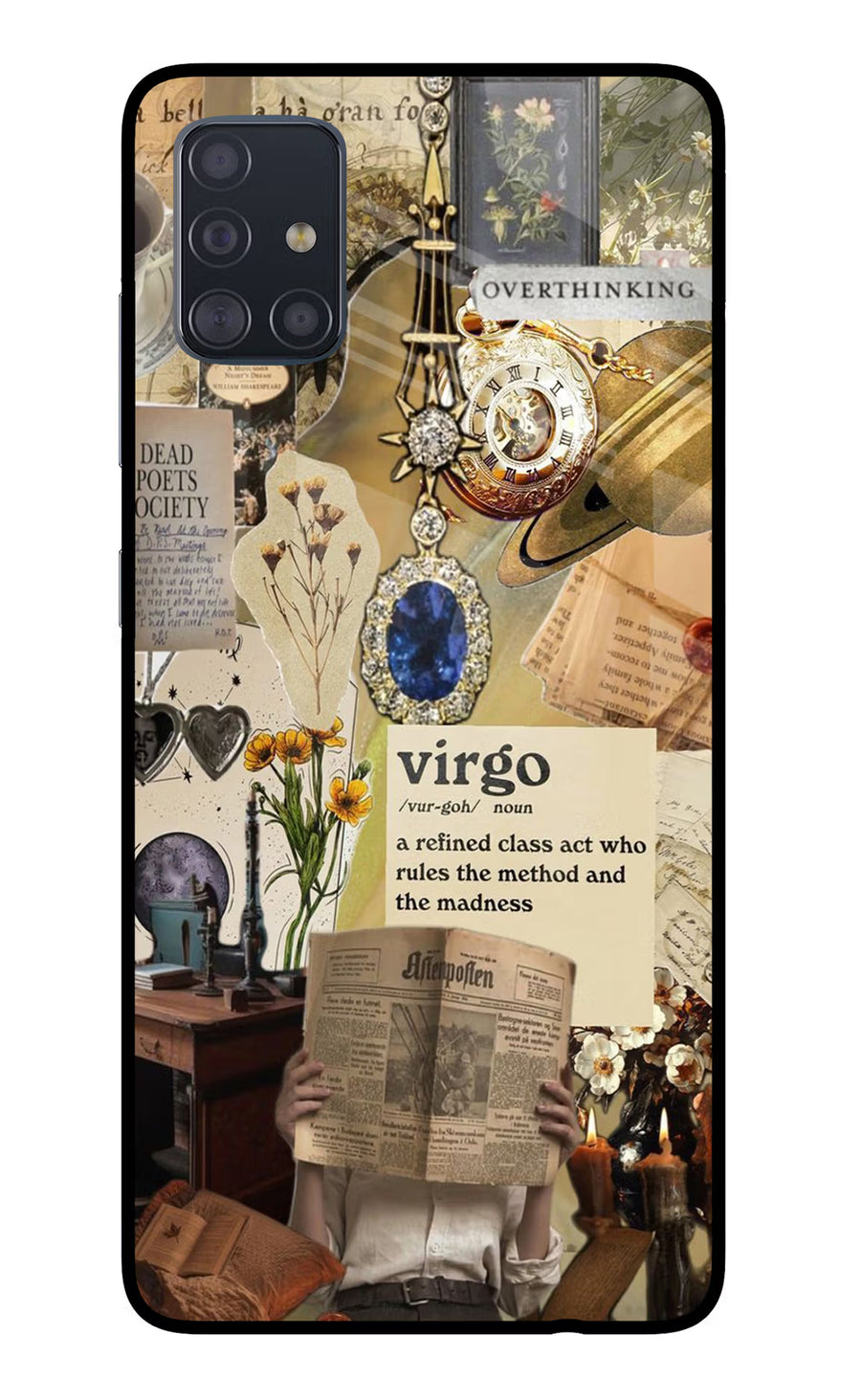 Virgo Zodiac Samsung A51 Back Cover, Glass case