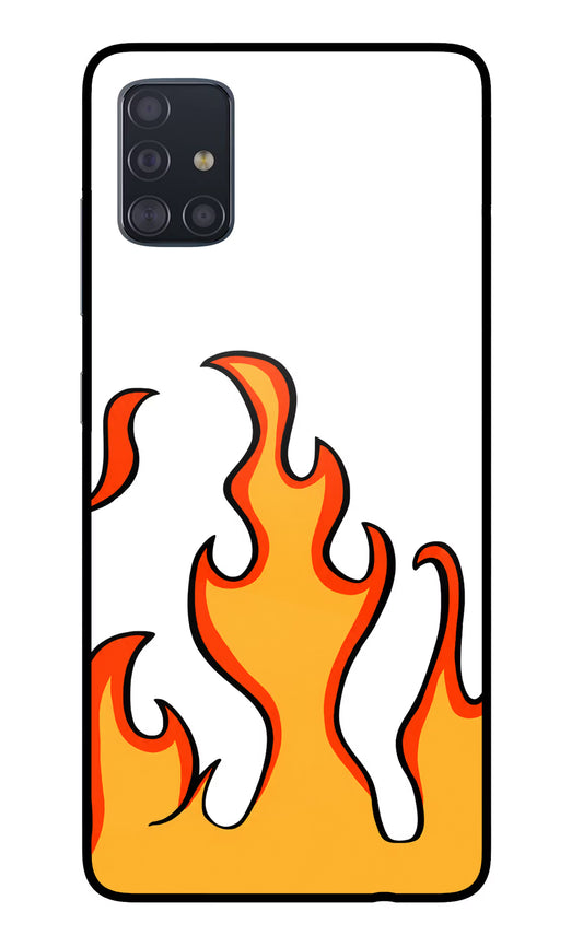 Fired Up – White Samsung A51 Glass Case
