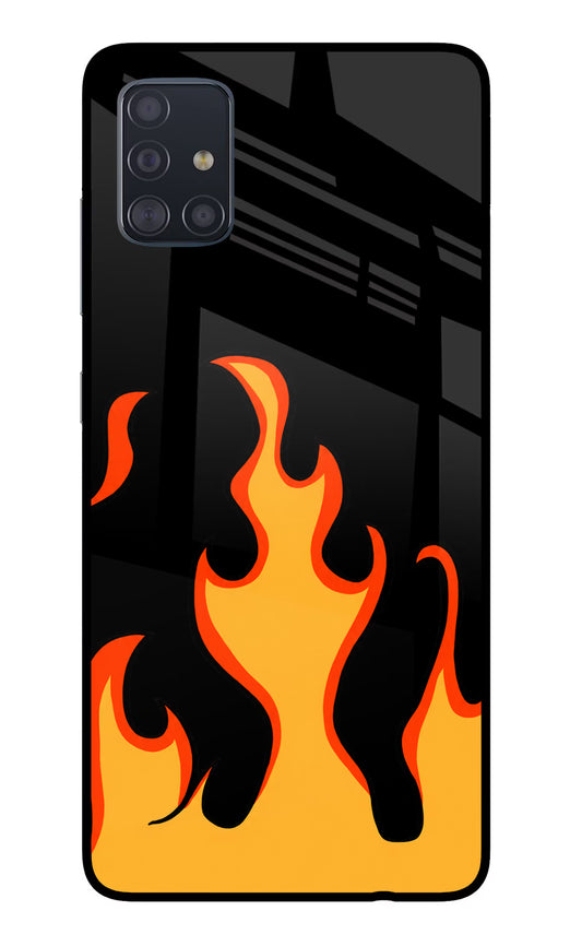 Fired Up – Black Samsung A51 Glass Case