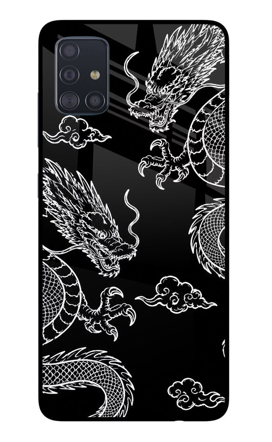 Twin Dragons Samsung A51 Glass Case