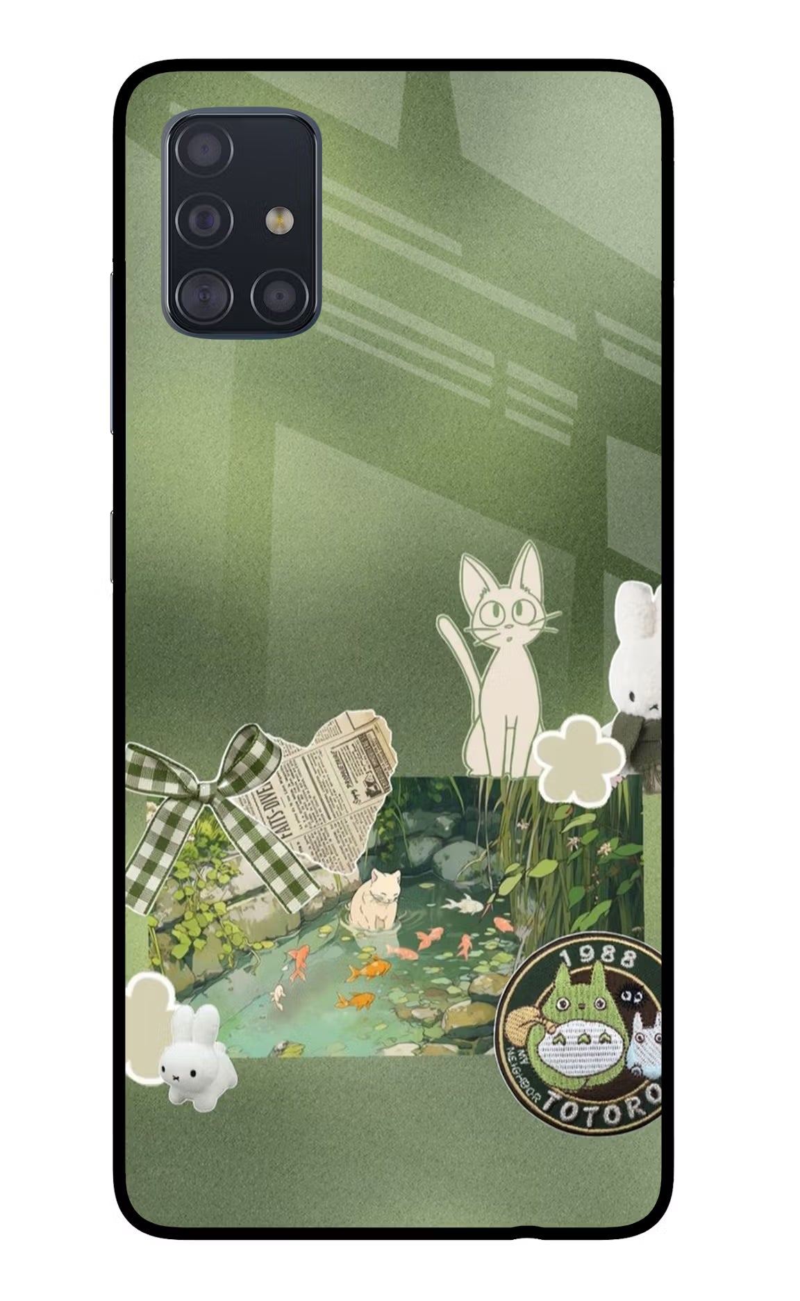 Aesthetic anime Samsung A51 Glass Case