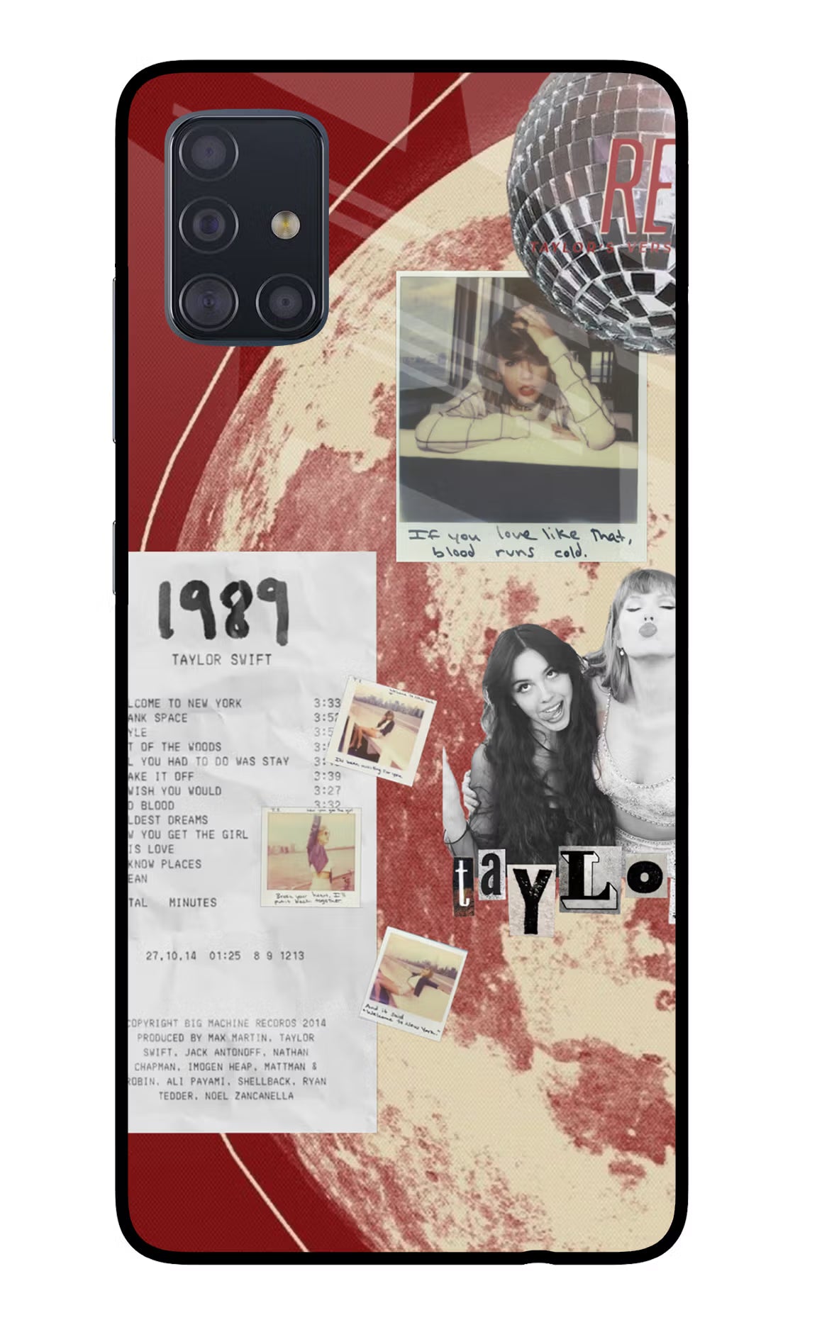 Taylor Swift Samsung A51 Glass Case Back Cover by Casekaro
