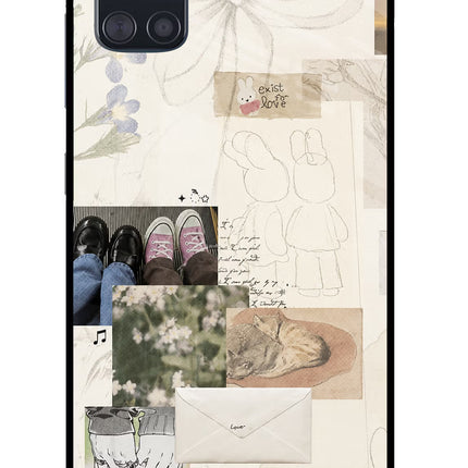 Soft Aesthetic Samsung A51 Glass Case Back Cover by Casekaro