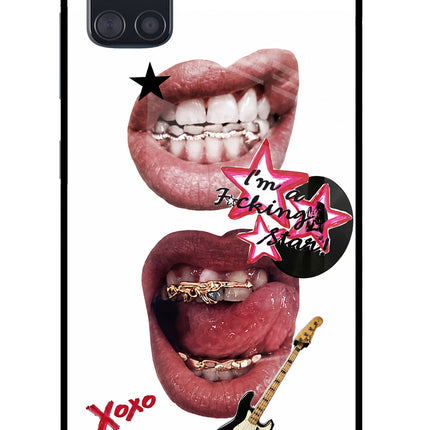 Rockstar Samsung A51 Glass Case Back Cover by Casekaro