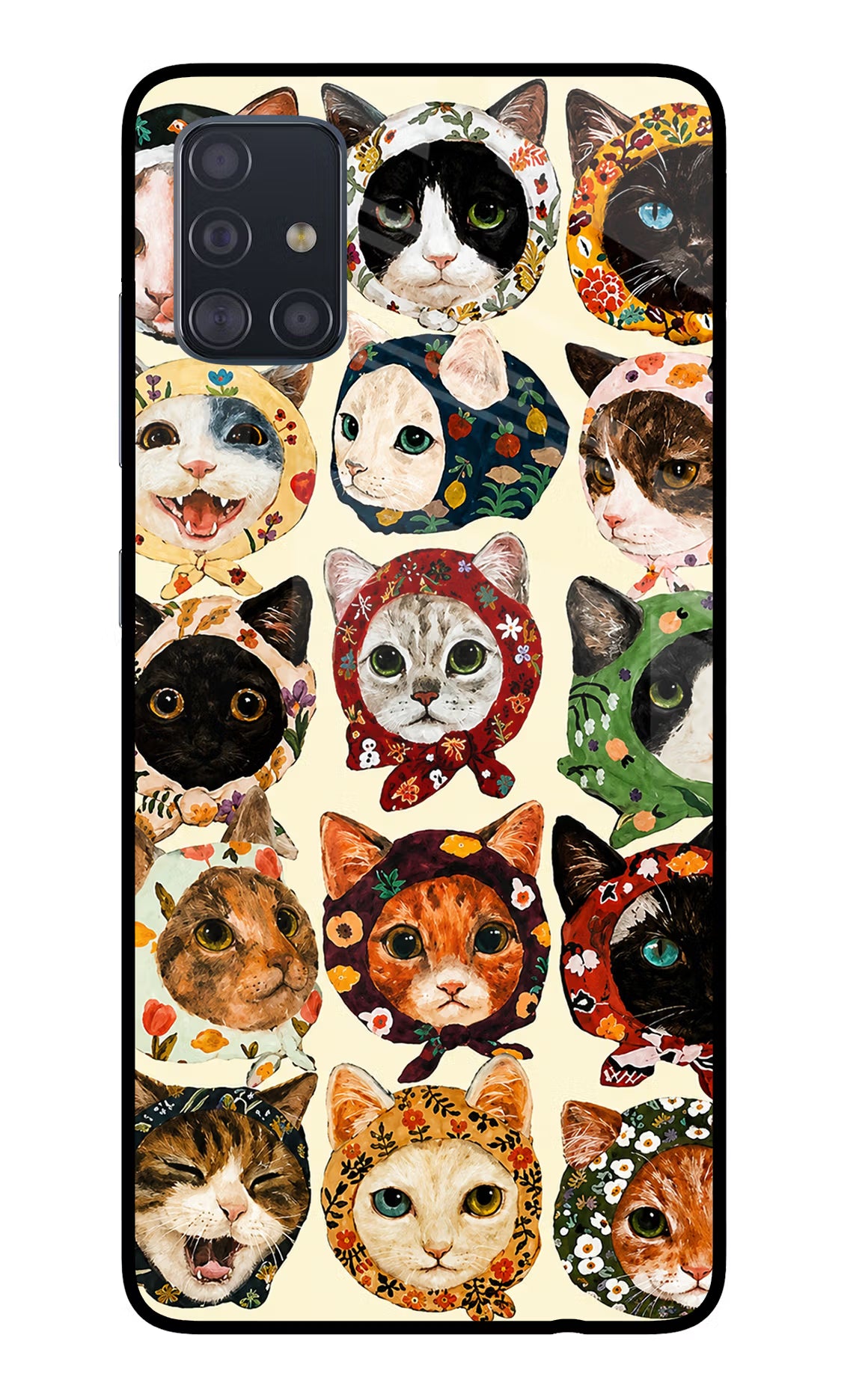Cool Cat Samsung A51 Glass Case