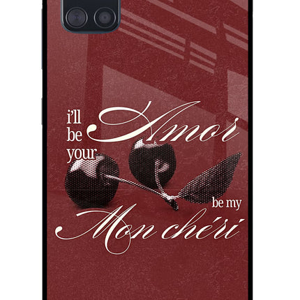 Velvet Cherry Samsung A51 Glass Case Back Cover by Casekaro