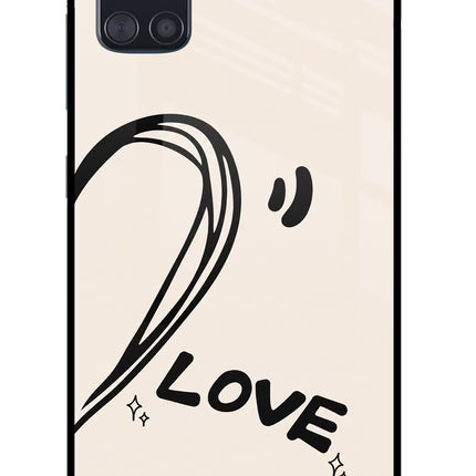 Soul Line Samsung A51 Glass Case Back Cover by Casekaro