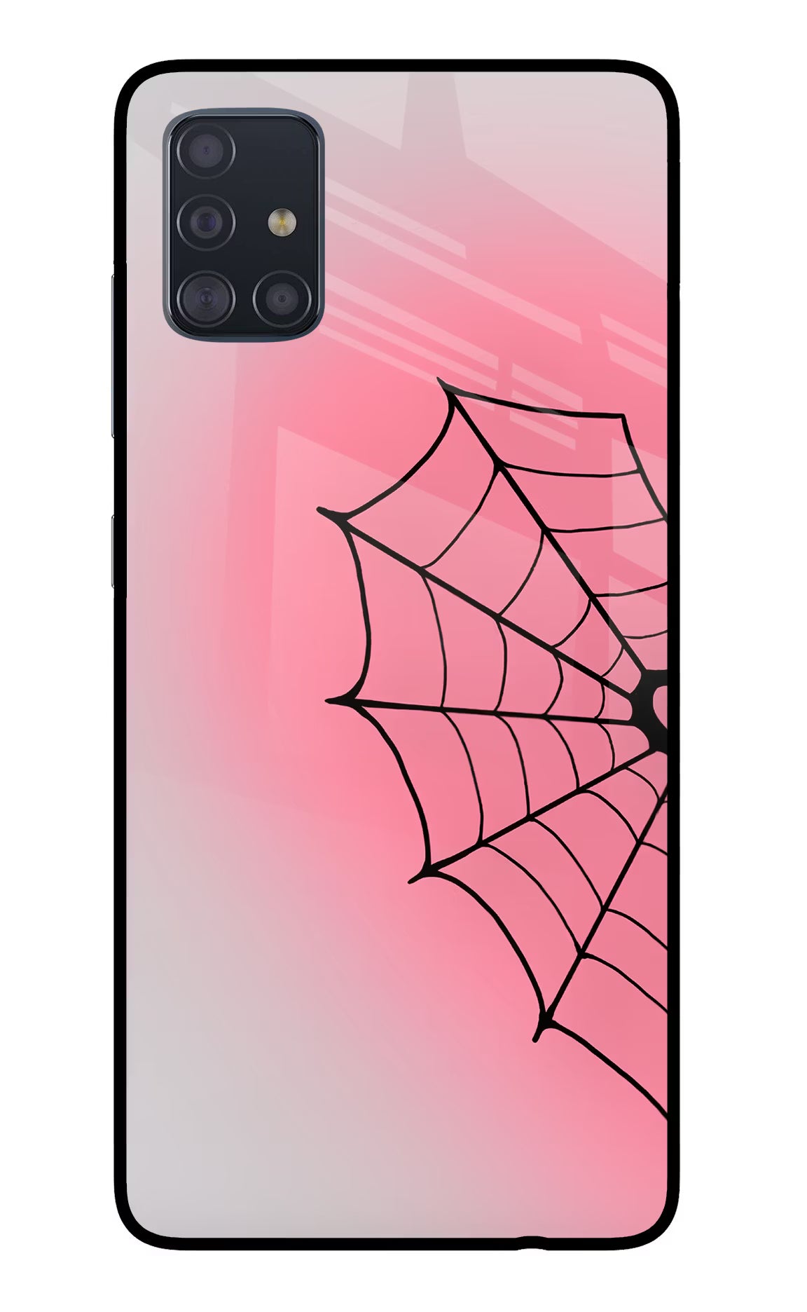 Pink Web Samsung A51 Glass Case