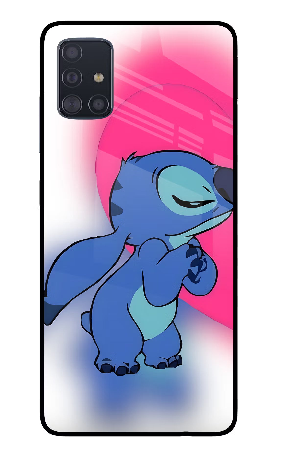 Stitch Hug Samsung A51 Glass Case