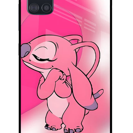 Angel Hug Samsung A51 Glass Case Back Cover by Casekaro