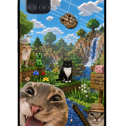 Minecraft Cat Chaos Samsung A51 Glass Case