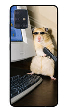 Hacker Hamster Samsung A51 Glass Case