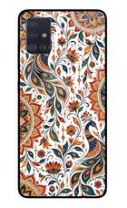 White Mayura Samsung A51 Glass Case
