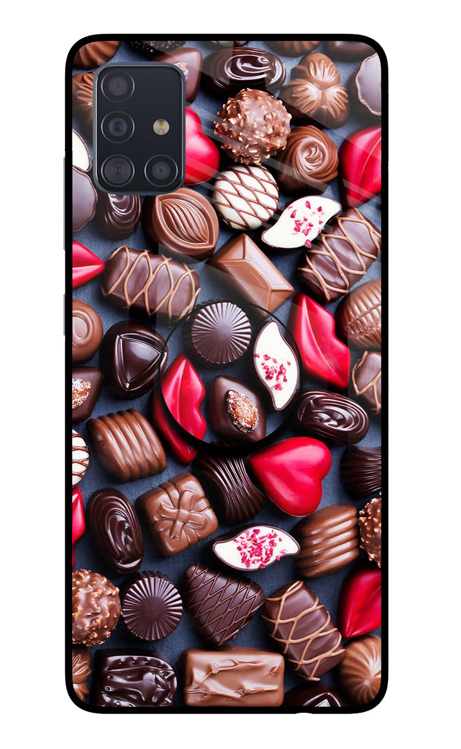 Chocolates Samsung A51 Pop Case, Glass case