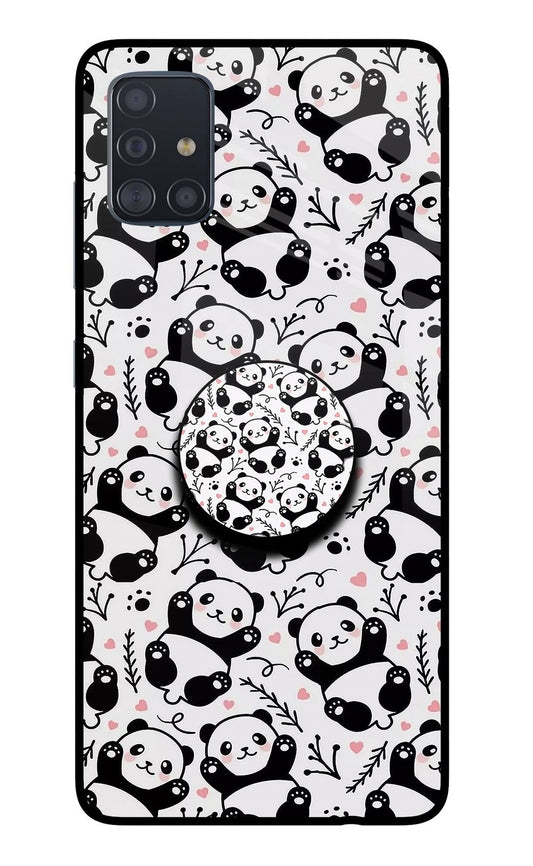 Cute Panda Samsung A51 Glass Case