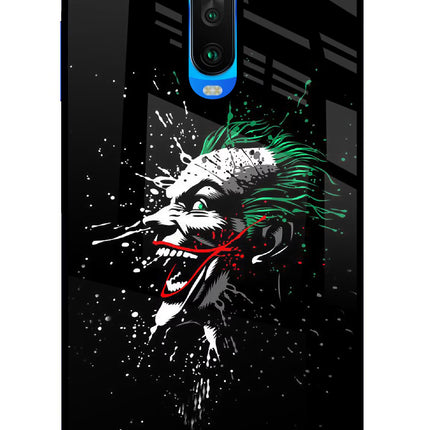 Joker Poco X2 Glass Case Back Cover by Casekaro