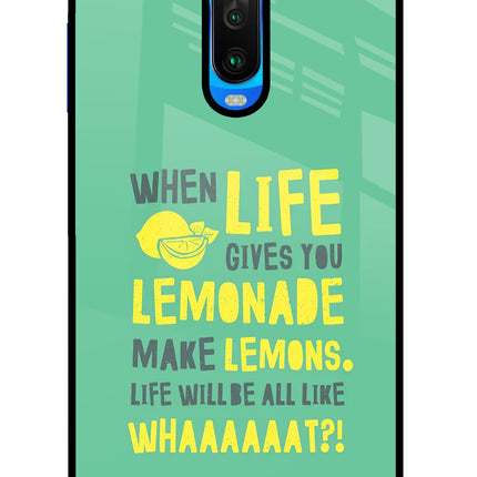 Quote Poco X2 Glass Case Back Cover by Casekaro