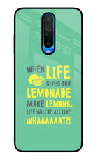 Quote Poco X2 Glass Case Back Cover by Casekaro