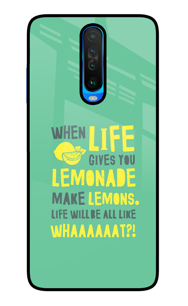 Quote Poco X2 Glass Case Back Cover by Casekaro