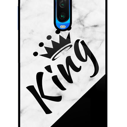 King Poco X2 Glass Case Back Cover by Casekaro